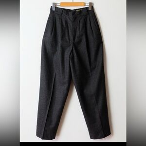 Classic vintage charcoal grey wool trousers